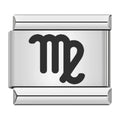 Charm Symbole Vierge Noir sur Argent — photo du produit