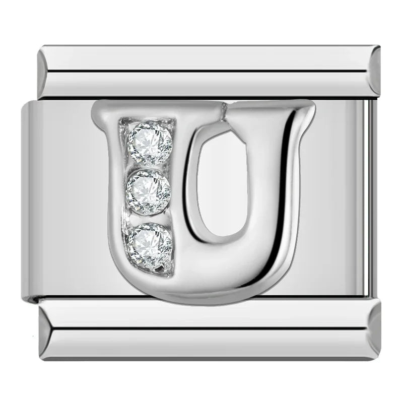 Silver Letter Charm Collection Vol. 2 — 9mm Italian Bracelet