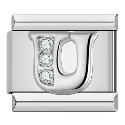 Silver Letter Charm Collection Vol. 2 — 9mm Italian Bracelet