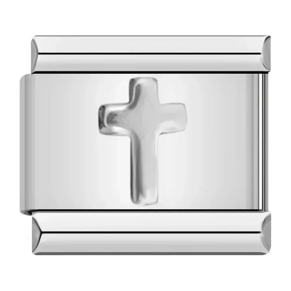 Silver & Gold Letter Charm Collection — 9mm Italian Bracelet