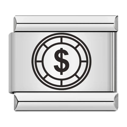 Poker & Casino Charm Collection — 9mm Italian Bracelet
