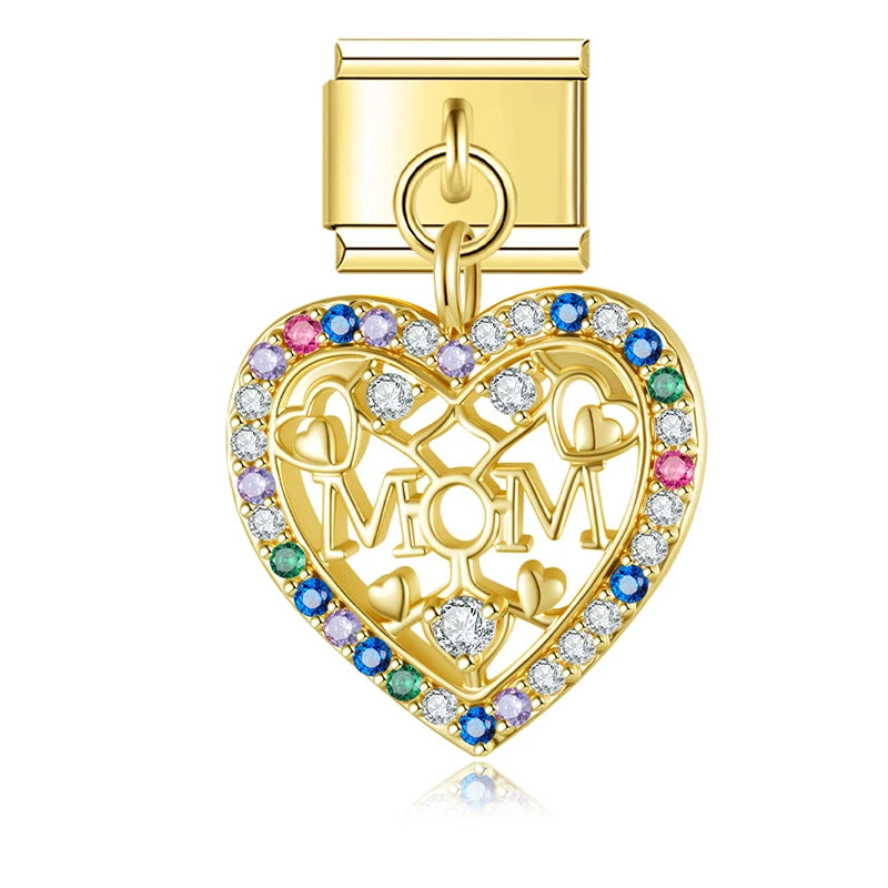 Mother's Day Gold Charm Collection — 9mm Italian Bracelet