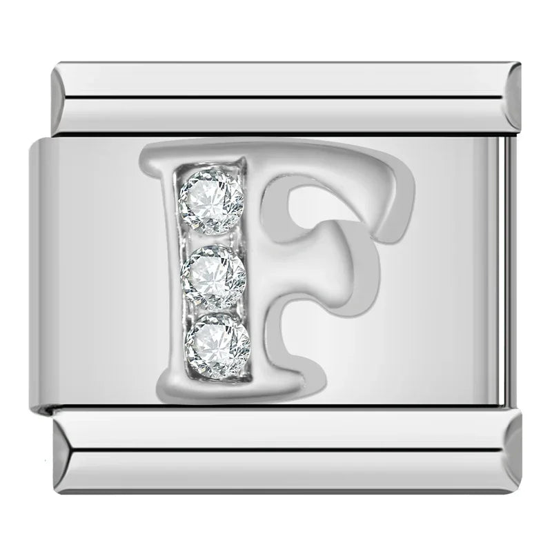 Silver Letter Charm Collection Vol. 2 — 9mm Italian Bracelet