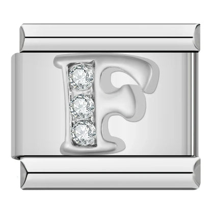 Silver Letter Charm Collection Vol. 2 — 9mm Italian Bracelet