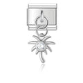 Charm pendentif Soleil Argenté et Cristal — photo du produit