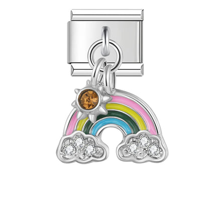 Moon Flower Butterfly Charm Collection — 9mm Italian Bracelet