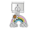 Charm pendentif Arc-en-Ciel Argenté et Cristaux — photo du produit