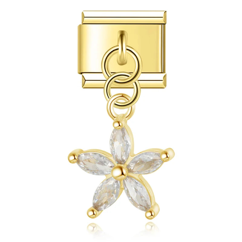Charm Chien et Fleur - DJ1381 NO 1