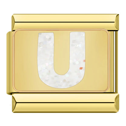 Gold Letter Charm Collection — 9mm Italian Bracelet