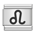 Charm Symbole Lion Noir sur Argent — photo du produit