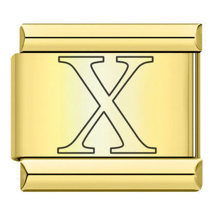 Gold Letter Charm Collection Vol. 2 — 9mm Italian Bracelet