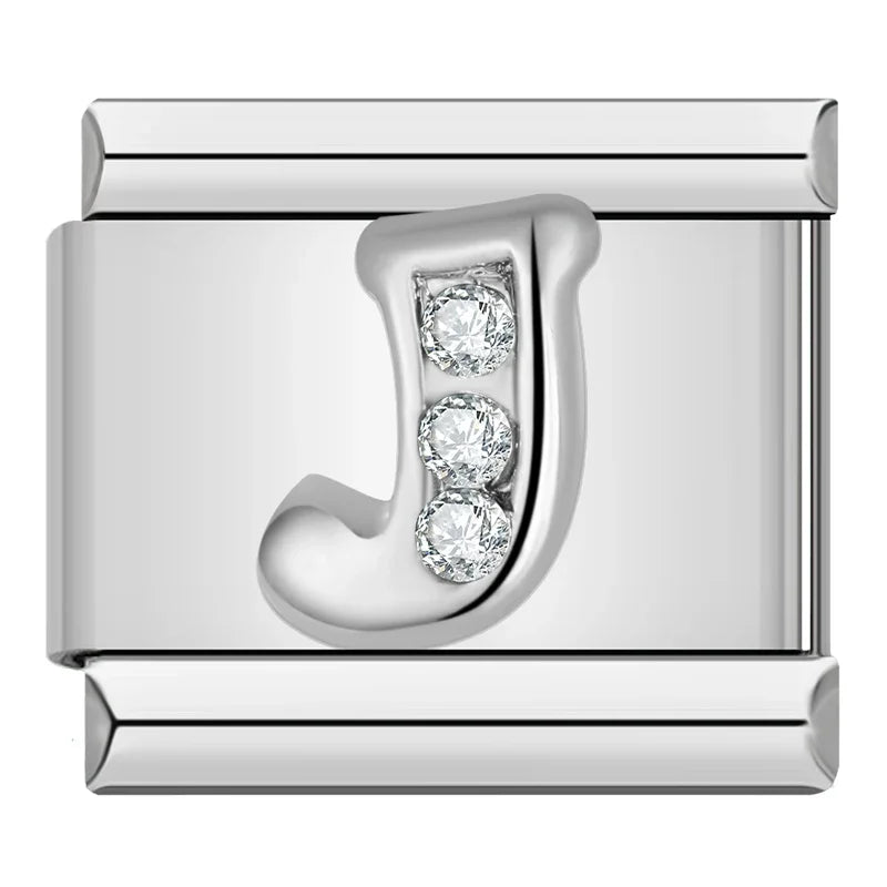 Silver Letter Charm Collection Vol. 2 — 9mm Italian Bracelet