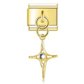 Charm pendentif Étoile Polaire Dorée et Pierre Bleue — photo du produit