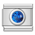Charm Cristal Bleu Roi Argenté — photo du produit