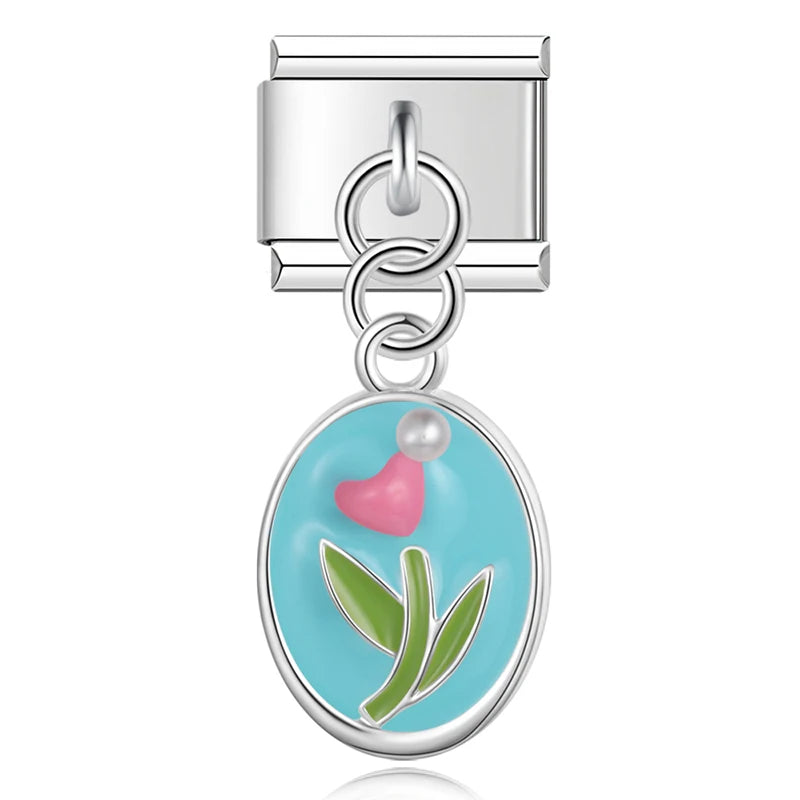 Floral & Nature Charm Collection — 9mm Italian Bracelet