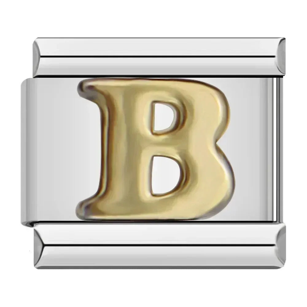 Classic Letter Charm Collection — 9mm Italian Bracelet