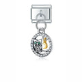 Charm pendentif Soleil Argenté et Cristaux — photo du produit