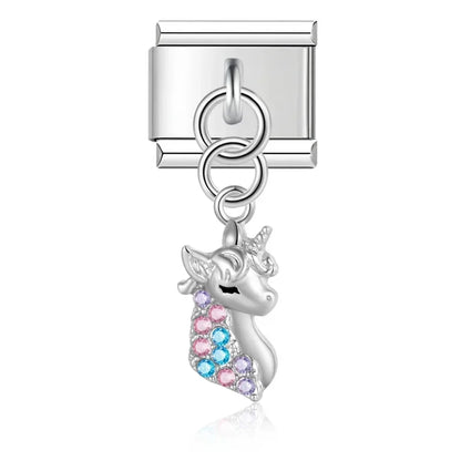 Unicorn & Moon Charm Collection — 9mm Italian Bracelet