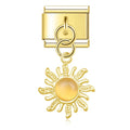 Charm pendentif Soleil Doré à Pierre Jaune — photo du produit