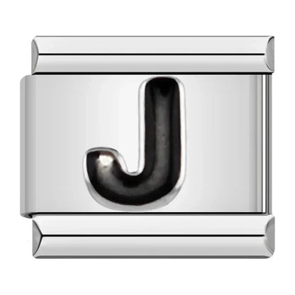 Black Letter Charm Collection — 9mm Italian Bracelet