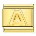 Ensemble de charms Alphabet Doré sur Fond Blanc — photo du produit