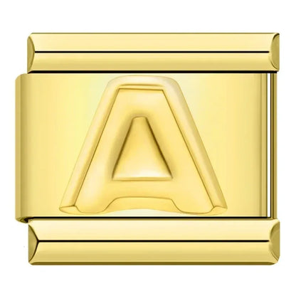 Silver Letter Charm Collection — 9mm Italian Bracelet