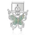 Charm pendentif Papillon Vert et Pierres — photo du produit