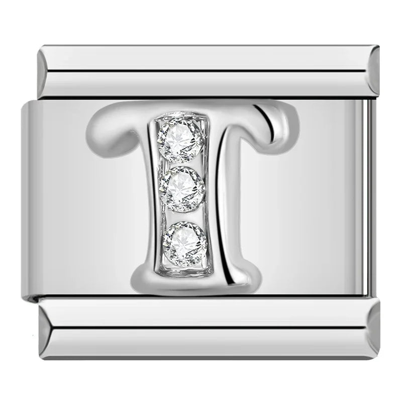Silver Letter Charm Collection Vol. 2 — 9mm Italian Bracelet
