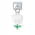 Charm pendentif Tulipe Blanche — photo du produit