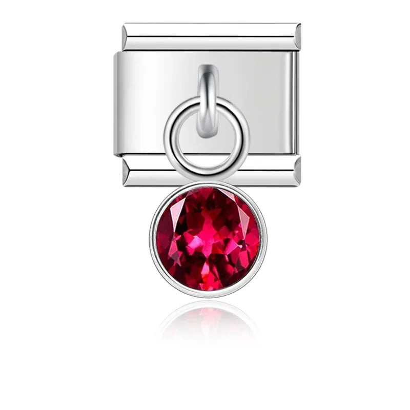 Birthstone Month Charm Collection — 9mm Italian Bracelet