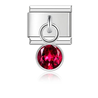 Birthstone Month Charm Collection — 9mm Italian Bracelet