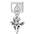 Charm pendentif Créature Fantaisie Argentée — photo du produit