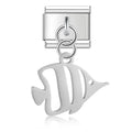 Charm pendentif Poisson Tropical Argenté Ajouré — photo du produit