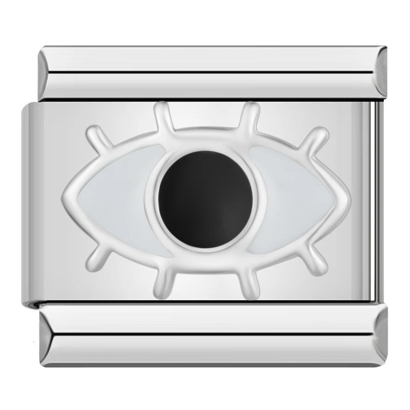 Black Letter Charm Collection — 9mm Italian Bracelet