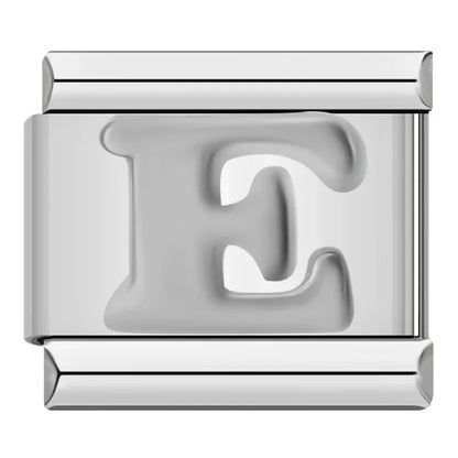 Silver Letter Charm Collection — 9mm Italian Bracelet