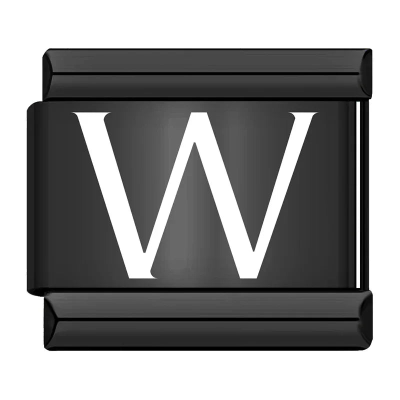 Black Letter Charm Collection Vol. 4 — 9mm Italian Bracelet