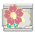 Charm Deux Fleurs Roses et Blanches — photo du produit