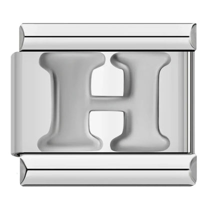 Silver Letter Charm Collection — 9mm Italian Bracelet
