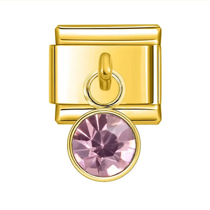 Gold Birthstone Charm Collection — 9mm Italian Bracelet