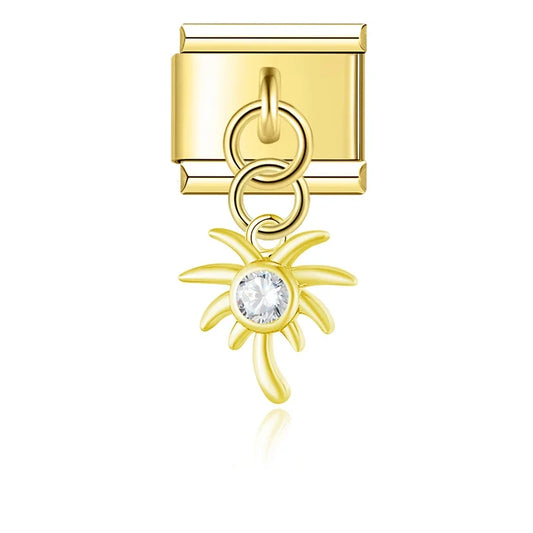 Charm Lune, Cadenas et Planète Dorés - DJ1560 NO 10