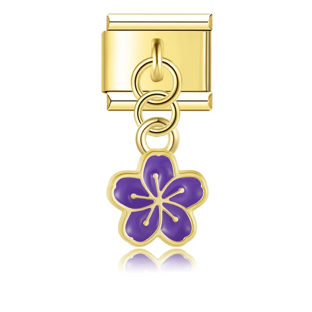 Charm Fleur et Cœur Dorés - DJ1471 NO 4