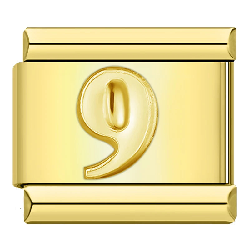 Number Charm Collection Vol. 2 — 9mm Italian Bracelet