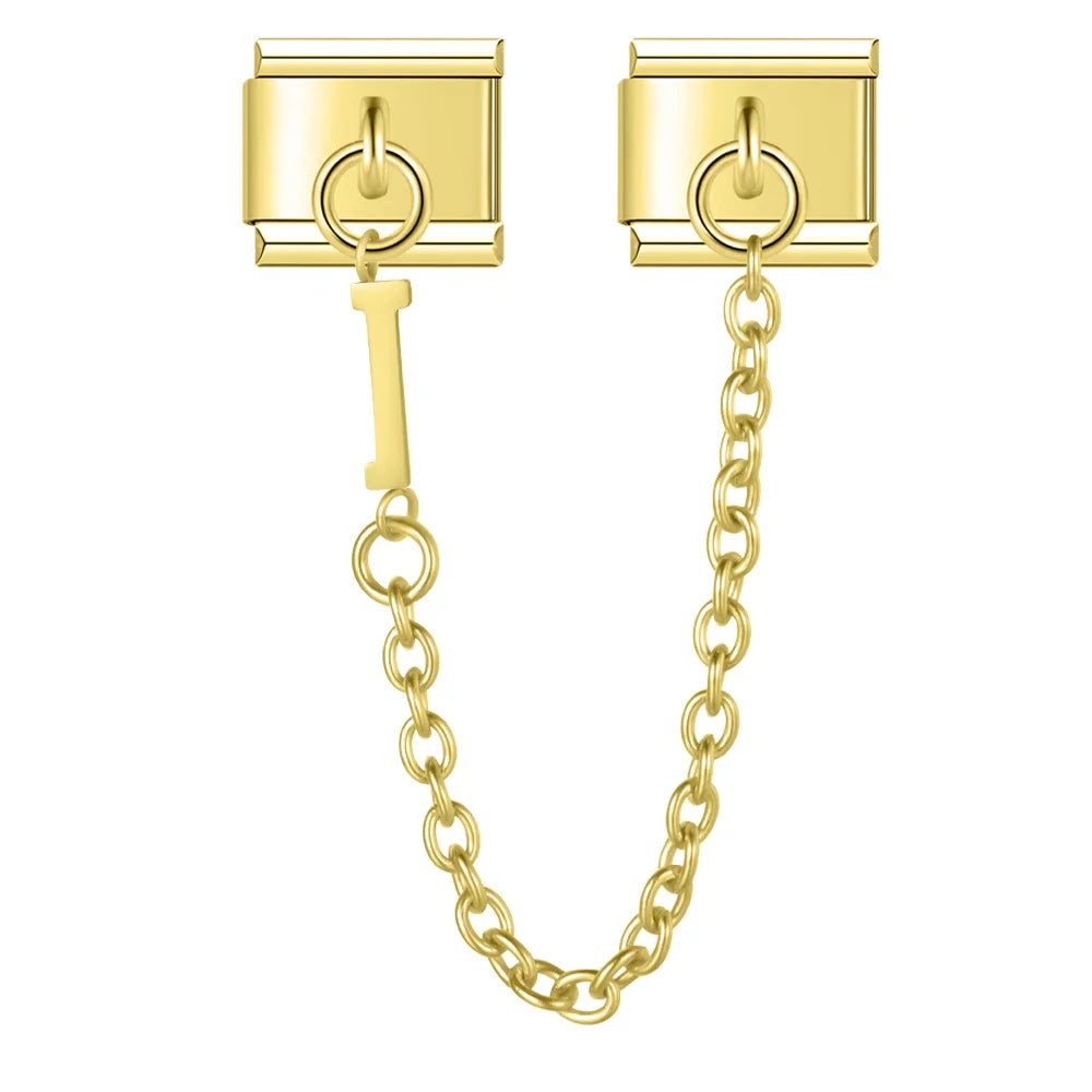 Silver & Gold Letter Charm Collection — 9mm Italian Bracelet