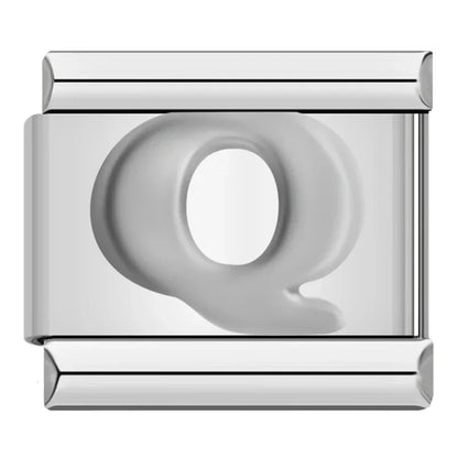 Silver Letter Charm Collection — 9mm Italian Bracelet