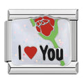 Charm Rose Rouge Message I Love You — photo du produit