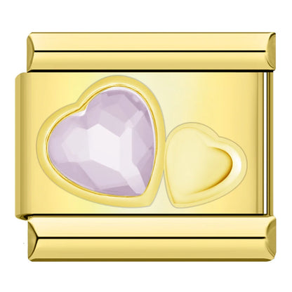 Rainbow Heart CZ Charm Collection — 9mm Italian Bracelet