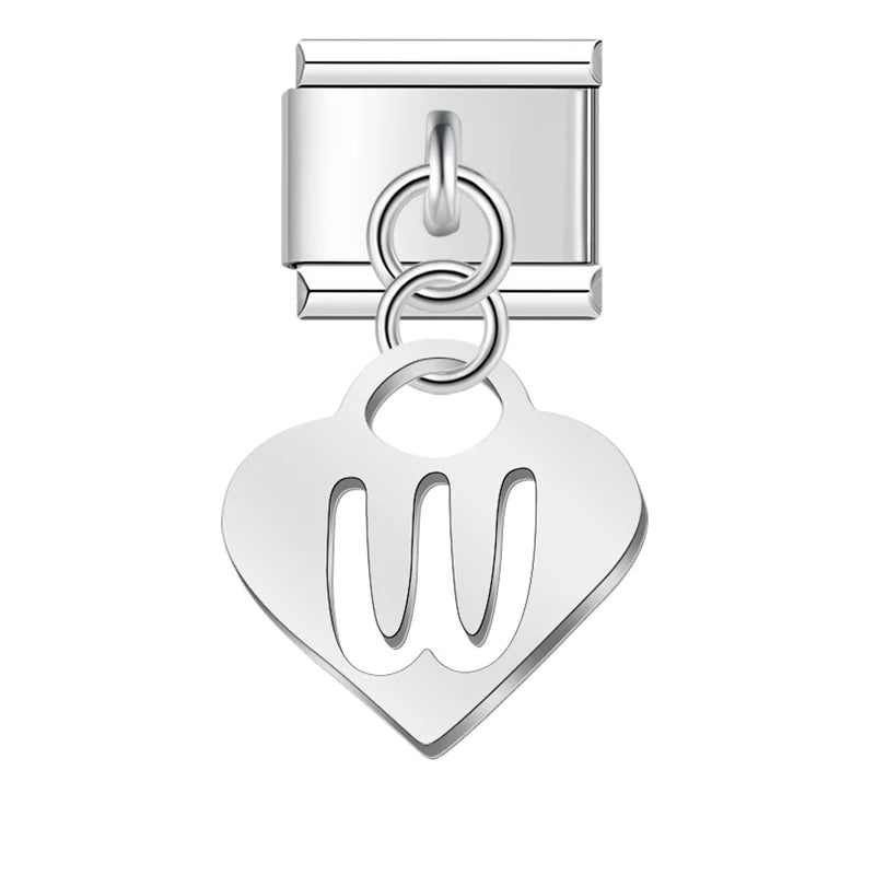Pastel Letter Charm Collection — 9mm Italian Bracelet