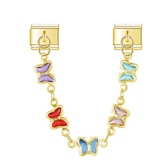 Chaîne Cœur et Papillon — Bracelet Italien 9mm - DJ1565 NO 6