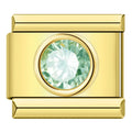Charm Cristal Vert Menthe Doré — photo du produit