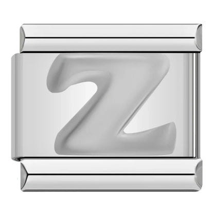 Silver Letter Charm Collection — 9mm Italian Bracelet